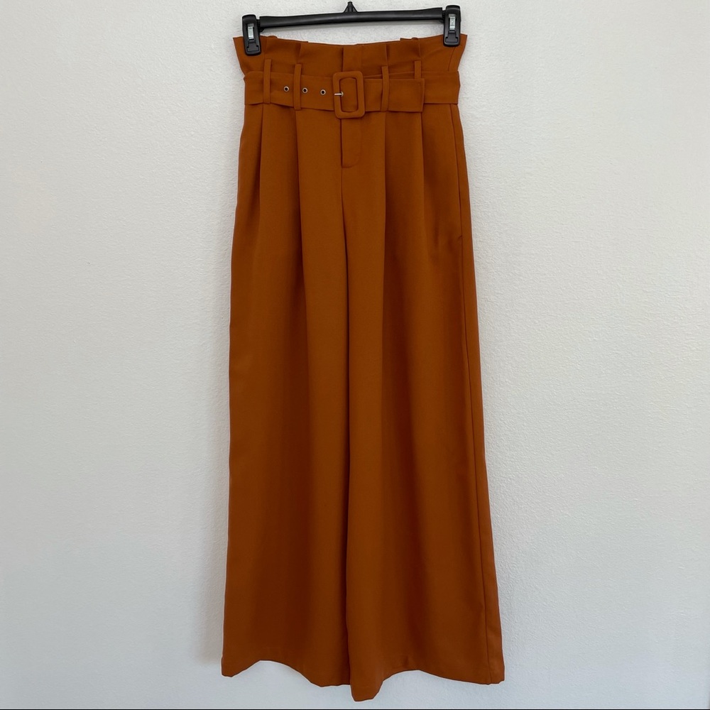 New Terracota  High waist wide long leg pants